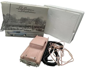 Vintage TeleMania Pink 57 Chevy Telephone in Original Box RARE - Picture 1 of 23