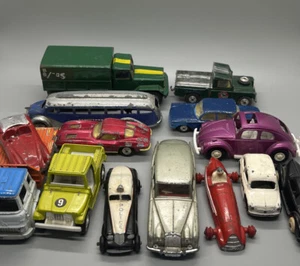 Dinky Toy Roll Royce 198 Corgi Tootsietoy Barklay Major Aston Fiat Bug Car Toy - Picture 1 of 9