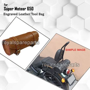 Compatible Para Real Enfield Super Meteor 650 Grabado Cuero Tools Bolsa, Marrón - Imagen 1 de 7