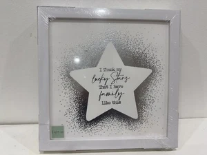 NEXT Home Star Light Up Framed Wall Art Picture Home/Office Wall Canvas - Picture 1 of 3