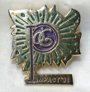 PIN de estilo uniforme de empleado de restaurante y bar O'CHARLEY'S de colección de los años 90 IMPACT 96 - Imagen 1 de 2