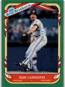 TOM CANDIOTTI1987 Fleer Star Stickers #18 Cleveland Indians - Picture 1 of 2