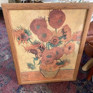 Vintage Framed Print Still Life: Vase with Fifteen Sunflowers Vincent Van Gogh - Picture 1 of 10