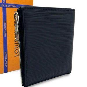 Louis Vuitton Black Bi fold Wallet Epi Marco Portefeuille From Japan - Picture 1 of 8