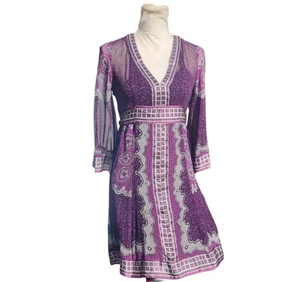 INC International Concepts | Y2K, Silk V-Neck Empire Waist Knee Length Dress | 2 - Image 1 of 4