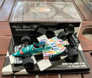 1/43 Minichamps Benetton BMW B186 1986 Berger F1 Model Car 430860020 - Picture 1 of 3