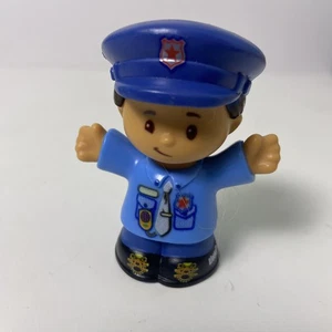 Fisher Price Little People POLICE Woman Cop Brown Hair Girl Figure 2016 Mattel - Picture 1 of 5