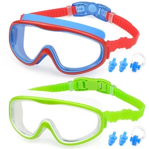 Best Kids Swim Goggles, 2 Pack Swimming Goggles for Age 315, AntiFog AntiUV Cear - Picture 1 of 9