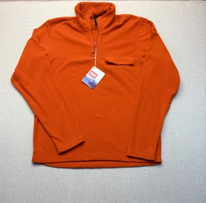 Helley Hansen Mens Pullover Orange Size M Half Zip Fleece Athletic Jacket NWT - Picture 1 of 5