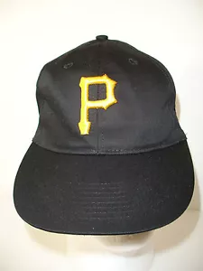 Pittsburgh Pirates MLB OC Sports Cap Black Embroidered Yellow P Logo Adjustable - Picture 1 of 9