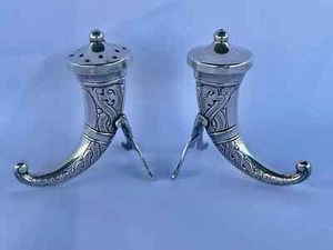 Theodor Olsens Norway Sterling Silver Viking Horn Salt/Pepper Shaker 925 - Picture 1 of 10
