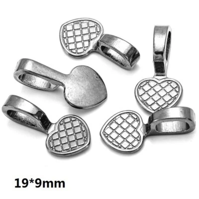 100 piezas corazón pegamento en fianza encanto colgantes pendientes dijes para hacer joyas hágalo usted mismo Foto 1 de 4