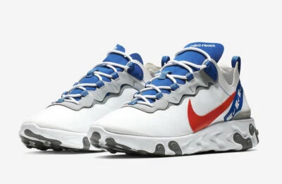 Nike MEN'S React Element 55 RED WHITE BLUE USA SIZE 7.5 FITS WOMEN'S 9 BRAND NEW - Image 1 of 4