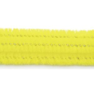 Chenille Stems Pipe Cleaners Yellow 6 mm Holiday or Kids Craft Supply 25 pc