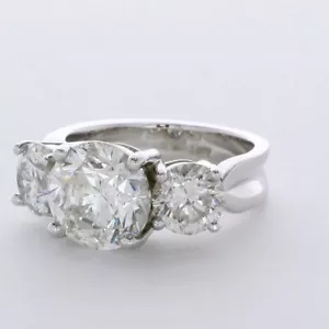 Klassischer Verlobungsring 6,1 KT LABORGEFERTIGTER DIAMANT D/VS2 RUNDSCHLIFF 14 K GOLD KRAPPEN - Bild 1 von 4