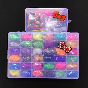 3600 Rubber Bands ( 36 colors ) for Loom Bracelet DIY Kit in 2 Kitty Box T-63 - Picture 1 of 10