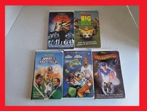VHS Lot Space Jam Angels In The Outfield Kid In King Arthurs Court D3 Big Green - Picture 1 of 2