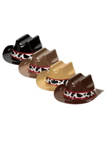 Western Party Mini Plastic Cowboy Hats Pk8 - Picture 1 of 1
