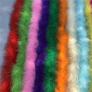 2M Natural Dyed Turkey Feather Trim Fluffy Scarf Clothing Accessor Craft DIY Red - Picture 1 of 21