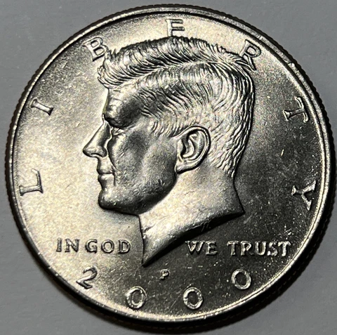 BU 2000-P Kennedy Half Dollar Philadelphia Mint BU USA 50c -Buy More, Save More! Cover
