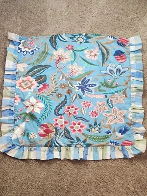 Almohada vintage EURO Sham Denton Mills floral a cuadros volantes elegante ¡IMPRESIONANTE! Foto 1 de 4