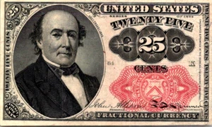 United States Fractional Banknote 25 Cents 1874 - Picture 1 of 3