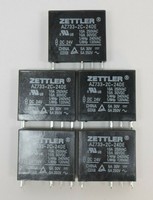 5x Zettler AZ733-2C-24DE Relay 24v Coil 10A 250vAC 30vDC Contacts 8 Pin PCB