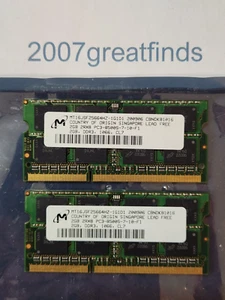 Micron 4GB (2 x 2GB) 2Rx8 PC3-8500S IMAC MACBOOK RAM MEMORY MT16JSF25664HZ-1G1D1 - Picture 1 of 3