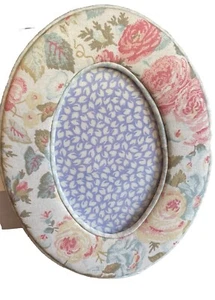Laura Ashley Oval Picture Frame Floral  Pink Cottage Shabby Chic Fits Small Phot - Picture 1 of 2