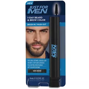 Just for Men 1-TAG BART & BRAUENFARBE | DUNKELBRAUN | BÜRSTEN-IN / AUSWASCHEN 1-SCHRITT - Bild 1 von 6