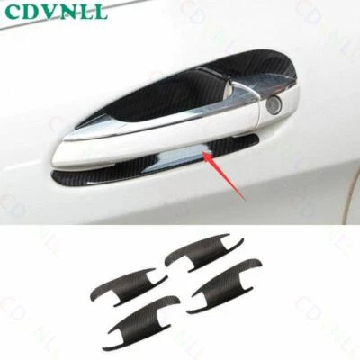 For Mercedes-Benz GLK 09-15 ABS Carbon Fiber Exterior Side Door Bowl Frame Trim Foto 1 de 4