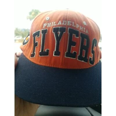 NHL Philadelphia Flyers Team Name and Logo 2 Tone Snapback Discolored Sweatband - Image 1 of 4