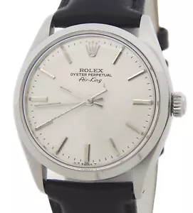 Orologio Vintage Rolex Air-King 5500 Da Uomo Acciaio Inox Quadrante Lino Argento - Foto 1 di 7