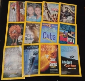 NATIONAL GEOGRAPHIC MAGAZINE 12 ISSUE COMPLETE SET 2012 ADVENTURE TRAVEL NATURE - Foto 1 di 3