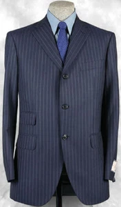 PRIMO_NEU MIT ETIKETT_$2150 PAUL STUART BY ISAIA_HAND_FINISH_SUPER 100_NAVY_PIN 45/6R 11517 - Bild 1 von 7