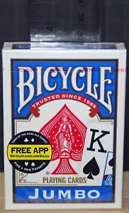 BICICLETTA JUMBO FACE POKER CARTE DA GIOCO Vintage 2013 NUOVO MAZZO SIGILLATO - Foto 1 di 5
