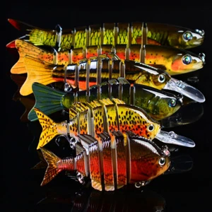 6pcs Sinking Wobbler Fishing Lures Kit Multi Jointed Swimbait HardBait Crankbait - Picture 1 of 6