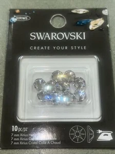 Swarovski Xirius Hotfix 7mm Flatback Clear Crystals 10 Pc /pz - Picture 1 of 10