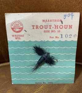 Vintage Marathon Trout-Houn Fishing Lure On Card Display Size 10 Series 1000 - Picture 1 of 2