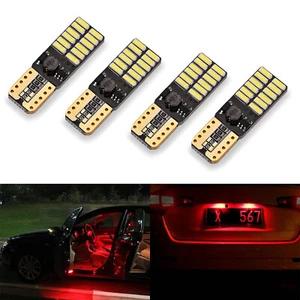 4x T10 194 W5W Bombilla LED Roja 4014 Luz de Marcador Lateral Súper Brillante para Lexus IS350 - Imagen 1 de 8