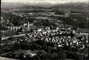 FRIBOURG Freiburg Schweiz ~1960 Panorama Vue aérienne Flugaufnahme Luftbild-AK - Bild 1 von 2