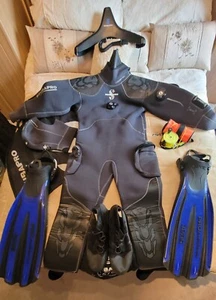 Scubapro Everdry 4 Pro Drysuit (XLS/27), Hanger, Rock Boots, Fins, SMB & Reel. - Picture 1 of 21