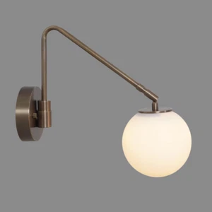 Applique da parete singolo globo ottone articolato Sputnik lampada da parete ... - Foto 1 di 6