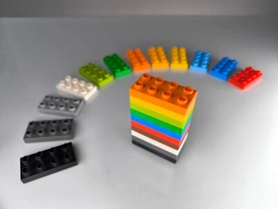 LEGO DUPLO 2x4 8er Noppen flache Steine bunte Bausteine nachhaltig Handwäsche - Bild 1 von 4