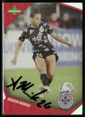 Signed 2022 Parkside NWSL #25 Addisyn Merrick Red Foil IP Auto - Image 1 of 2
