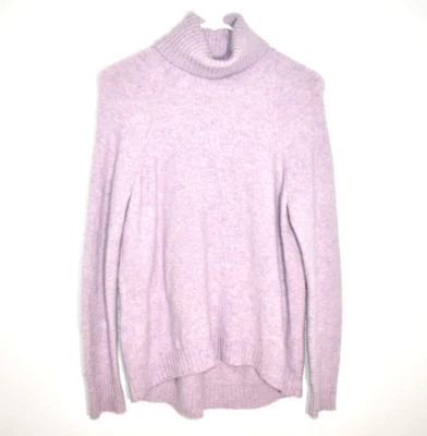 Suéter para mujer J.CREW nailon lana mezcla alpaca XS cuello alto lavanda alto bajo Foto 1 de 4