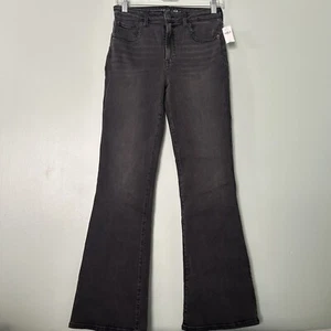 Gap Kids 70s Flare High Rise Jean Pants Black Bell Bottom Boot Size 16 MSRP $49 - Picture 1 of 11