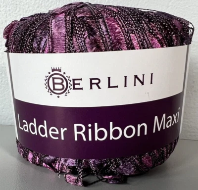 Fio glitter fita escada BERLINI #137 Clematis - Lilás, rosa 50gr 98yds - Imagem 1 de 4