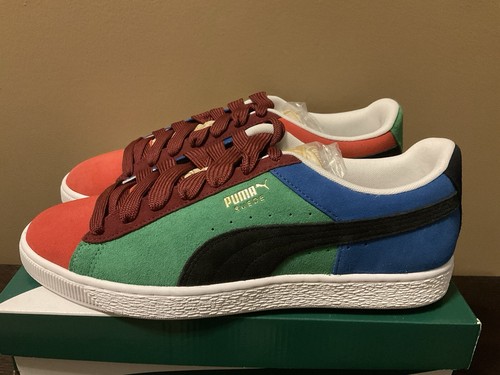 SNEAKER PUMA SUEDE CLASSIX UOMO TAGLIA 11 5 6 COLORI ROSSO GIALLO BLU GRN VIOLA NERO