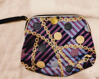 BOLSO DE MAQUILLAJE ESTEE LAUDER AZUL/PÚRPURA MULTI CADENA LOGO CREMALLERA B26 Foto 1 de 4